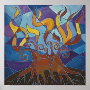 Burning Bush Mosaic II Print