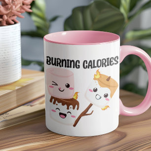 Burning Calories Marshmallow Meme Mug