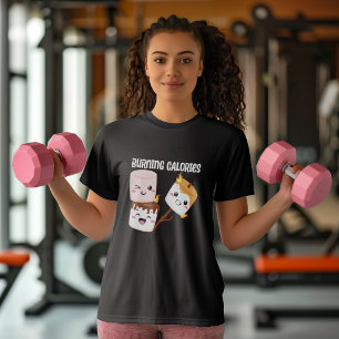 Burning Calories Marshmallow Meme T-Shirt