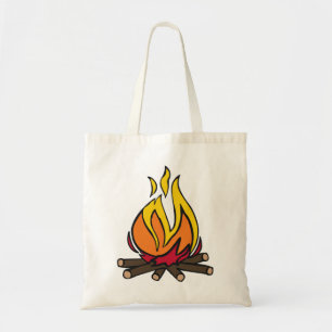 Burning Campfire Tote Bag