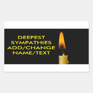Burning Candle And Your Text Rectangular Sticker