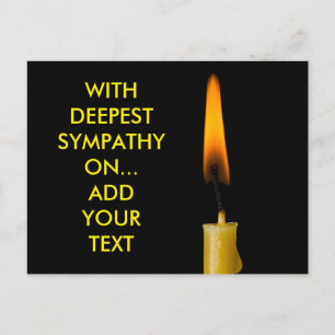 Burning Candle And Your Text Ver. 2 Postcard