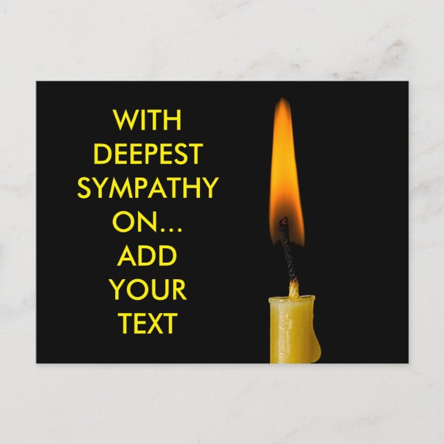 Burning Candle And Your Text Ver. 2 Postcard (Front)
