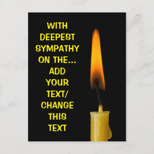 Burning Candle And Your Text Ver. 2 Postcard