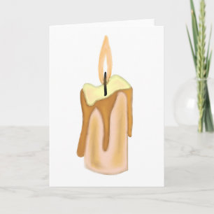 Burning candle card