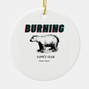 Burning Classic  Ceramic Ornament