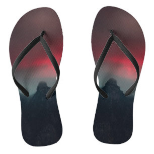 Burning clouds, fog and mountains thongs