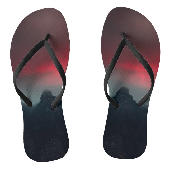 Burning clouds, fog and mountains thongs (Footbed)