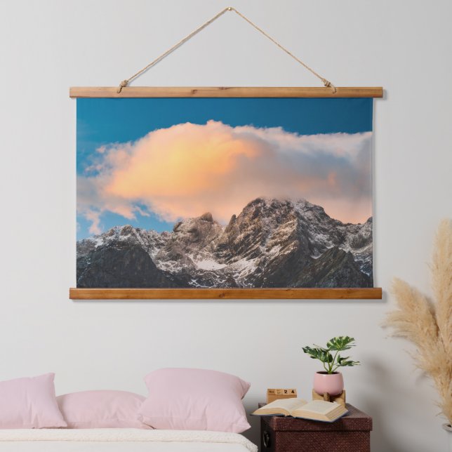 Burning clouds over the mountains hanging tapestry (Bedroom)