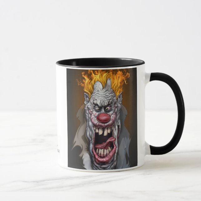 burning clown mug (Right)