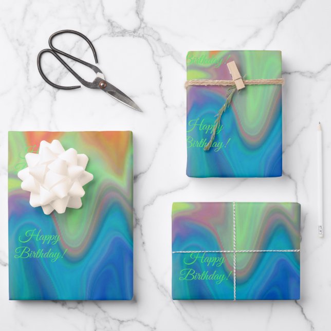 Burning Colours Wrapping Paper Sheet (Front)