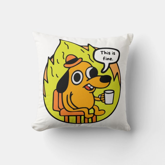 Burning dog cushion (Front)