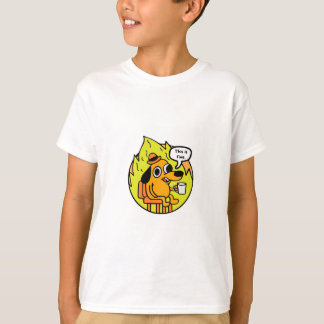 Burning dog T-Shirt
