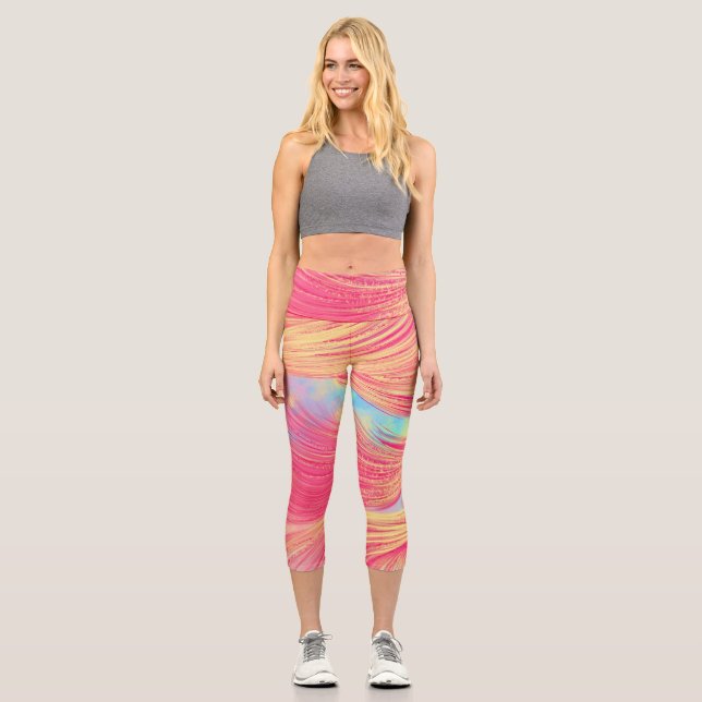 Burning Embers  Capri Leggings (Front)