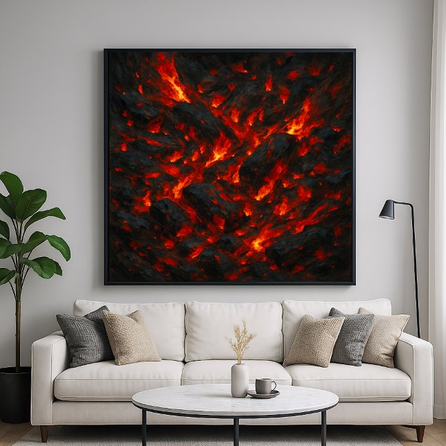 Burning Embers - Volcanic Abstract Texture Art Poster (Creator Uploaded)