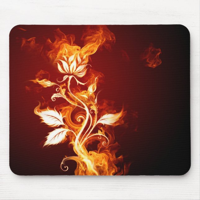 Burning flower mouse pad (Front)