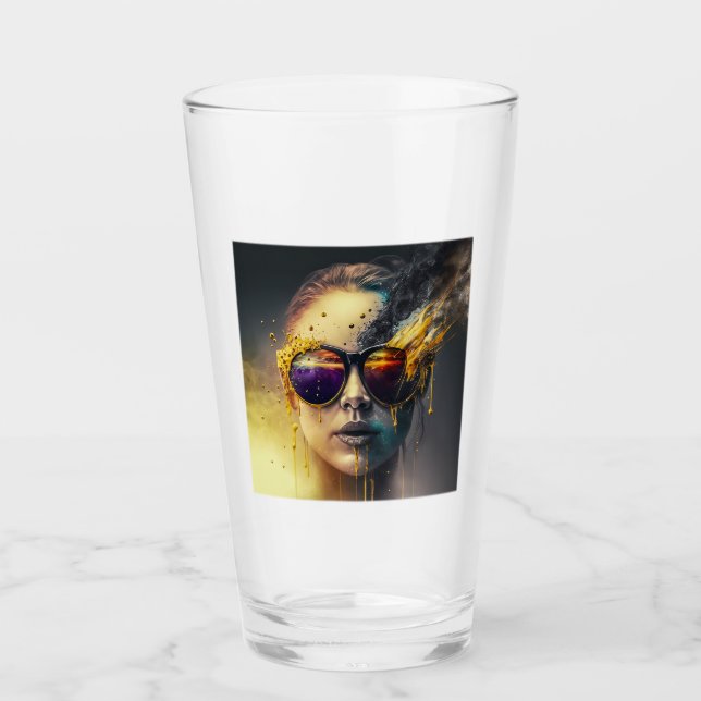 Burning Glasses Glass Tumbler  (Front)