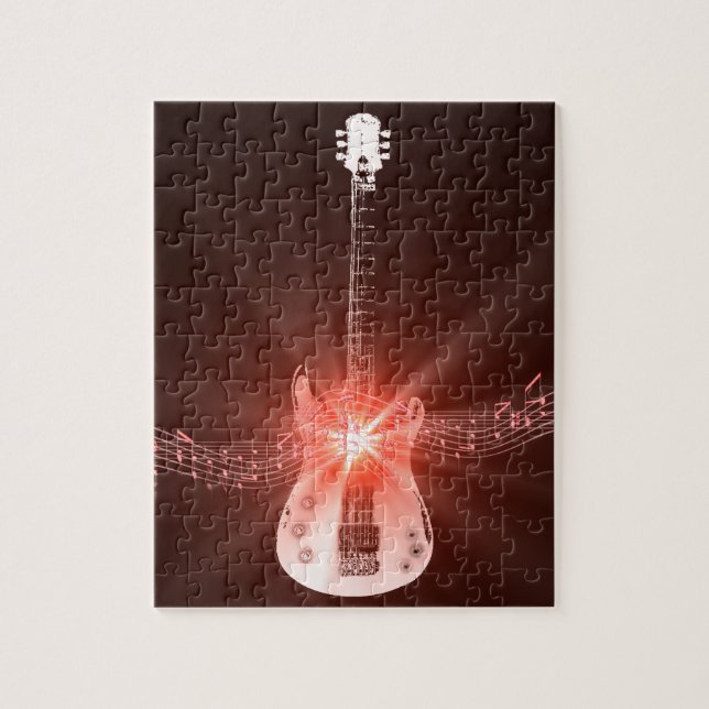 Burning Guitar Jigsaw Puzzle (Vertical)