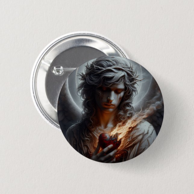 Burning Heart Button (Front & Back)