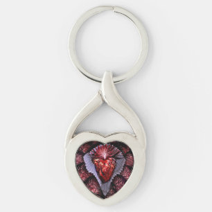 Burning Heart Key Ring