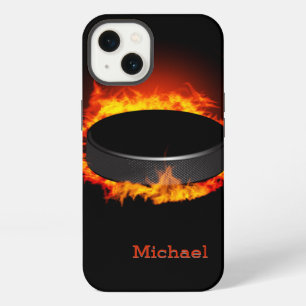 Burning Hockey Puck iPhone 13 Case