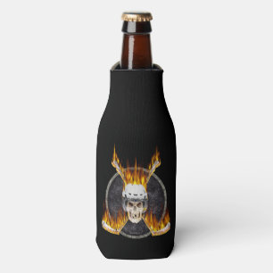Burning Hockey Sticks Bottle Cooler
