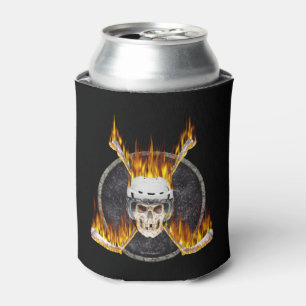 Burning Hockey Sticks Can Cooler