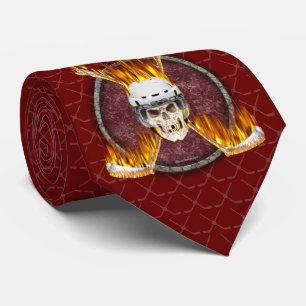 Burning Hockey Sticks tie