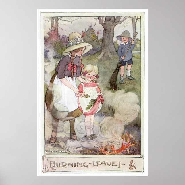 Burning Leaves by Anne Anderson Poster (Front)