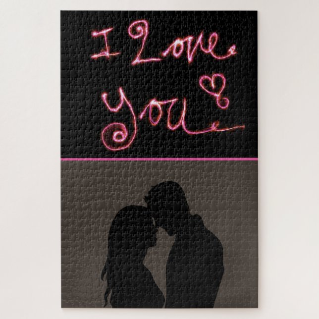 Burning Letters And Couple Jigsaw Puzzle (Vertical)