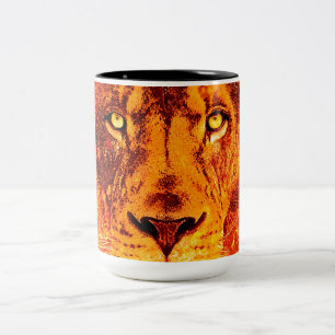 Burning Lion Two-Tone Coffee Mug