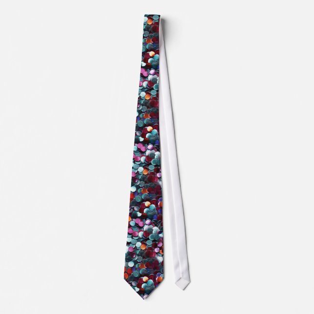 Burning Man Multicolor sequins Tie (Front)