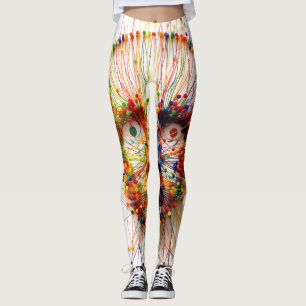 Burning man strong expression leggings