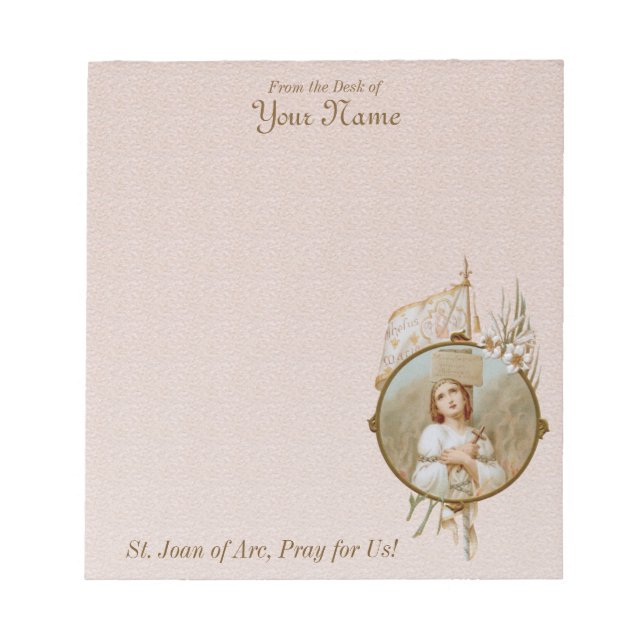 Burning of St. Joan at the Stake (BF 01) 5.5" x 6" Notepad (Front)