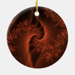 Burning Orange Twist Ornament