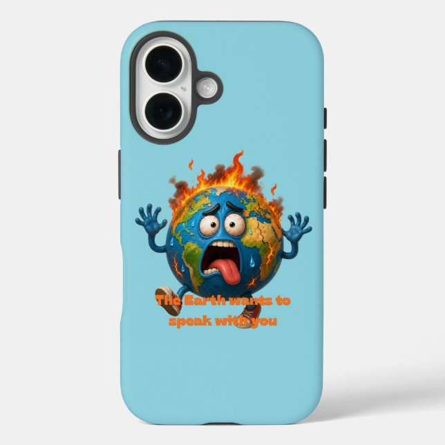 Burning Planet Climate Change Awareness Design Case-Mate iPhone Case (Back)