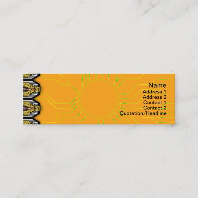 Burning Red Magma Waves Big Paper Cut Out Mini Business Card (Front)