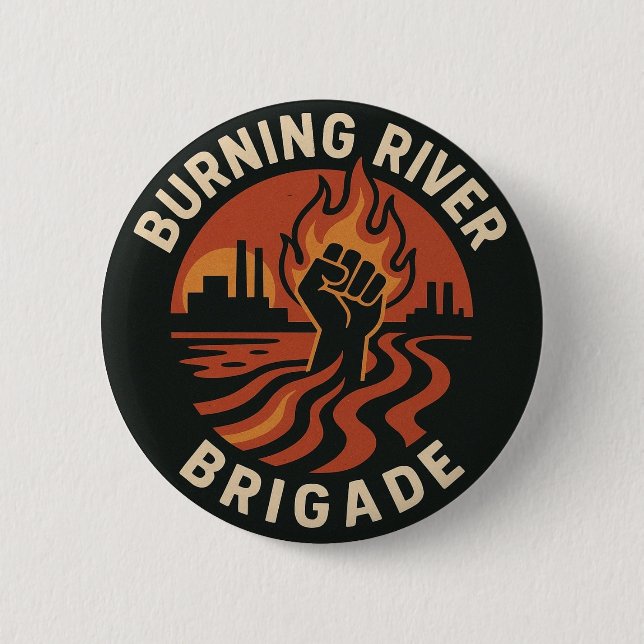 Burning River Brigade Button (Front)