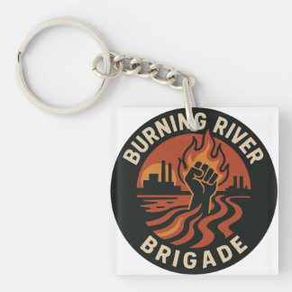Burning River Brigade Keychain