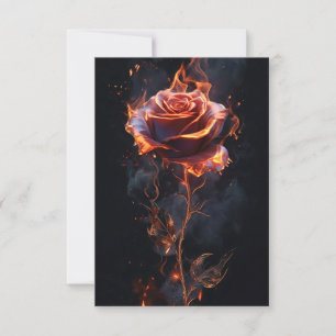 Burning rose invitation