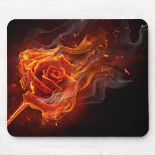 Burning Rose Mouse Pad
