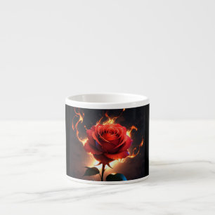 Burning Rose – Passion Meets Destruction in Striki Espresso Cup