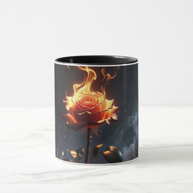 Burning Rose – Passion Meets Destruction in Striki Mug (Center)