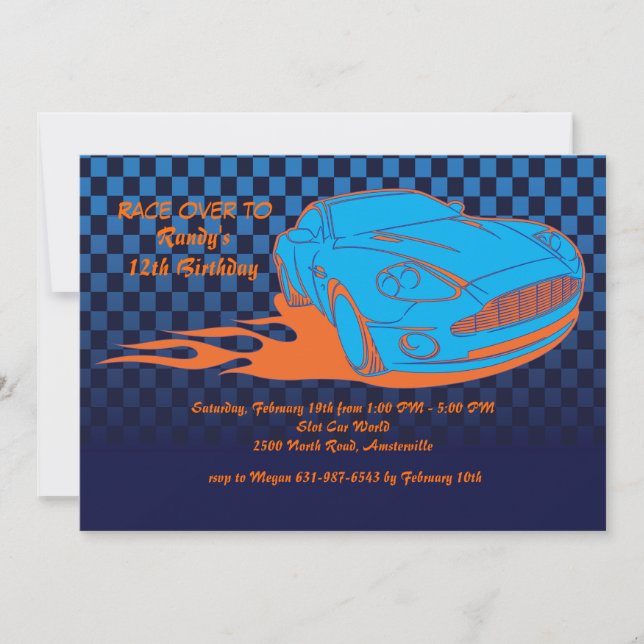 Burning Rubber Invitation (Front)
