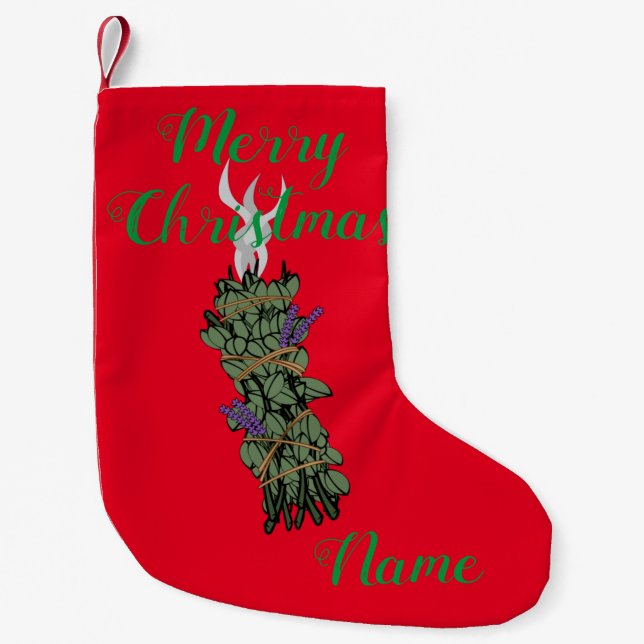 Burning Sage Thunder_Cove  Small Christmas Stocking (Front)