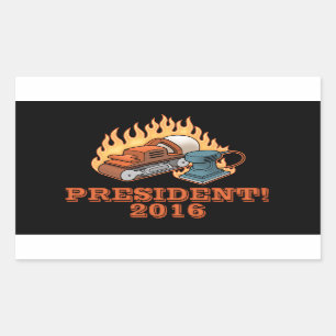 Burning Sanders Rectangular Sticker