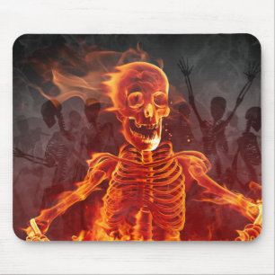 Burning Skeleton Mouse Pad