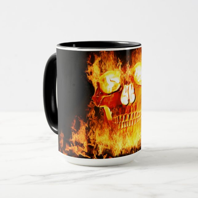 Burning Skull Mug (Front Left)