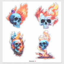 Burning skulls 