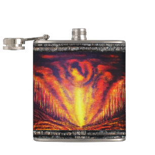 Burning Sky Hip Flask